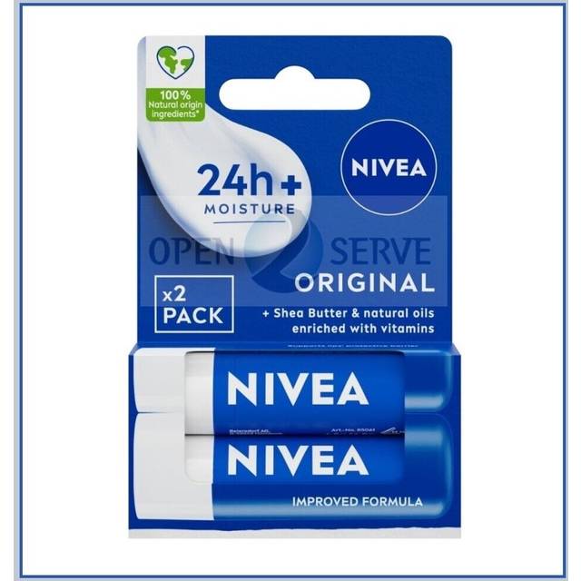 NIVEA Original Duo Pack Lip Balm 9G