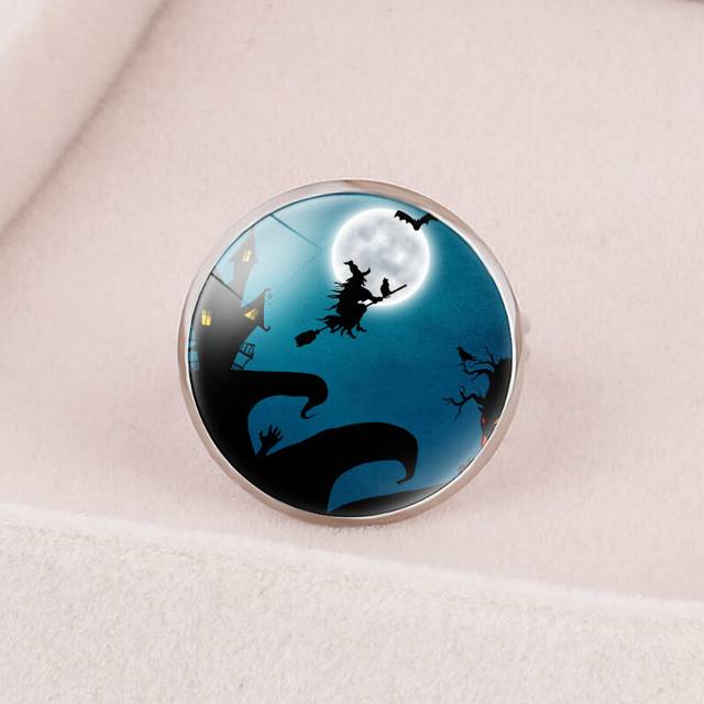 (31306708) Stunning Adjustable Halloween Witch Ring With Magical Time Gemstone For Men And Women