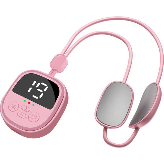 (a-PINK) Pendant Neck Massager Low Frequency 9 Levels for Neck Arm Leg Shoulder Massager Health Care Tools Portable Relaxation Device