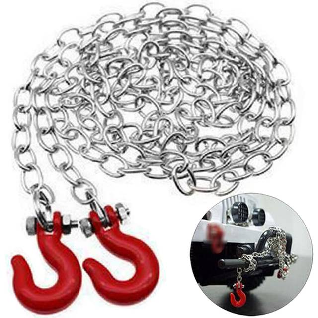 ShareGoo Mini Metal Trailer Hook & Chain Compatible with 1/10 RC4WD D90 Axial SCX10 RC Crawler Car Truck
