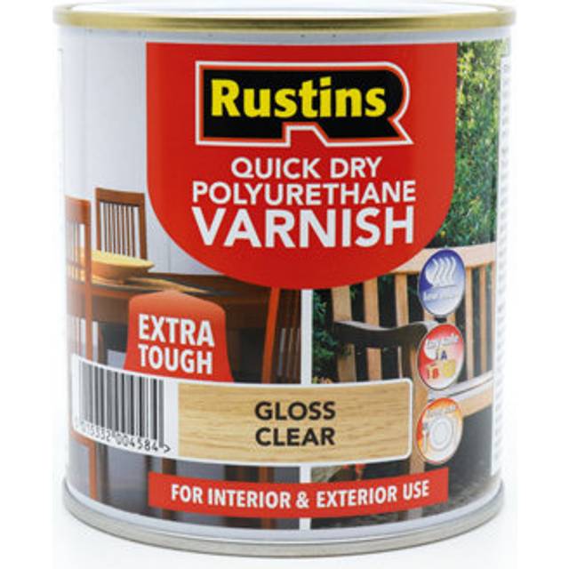 Rustins Quick Dry Polyurethane Varnish Extra Tough Gloss Clear 5L