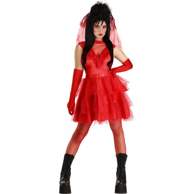 Ghostly Red Wedding Dress Women's Costume | Beetlejuice Costumes (S)