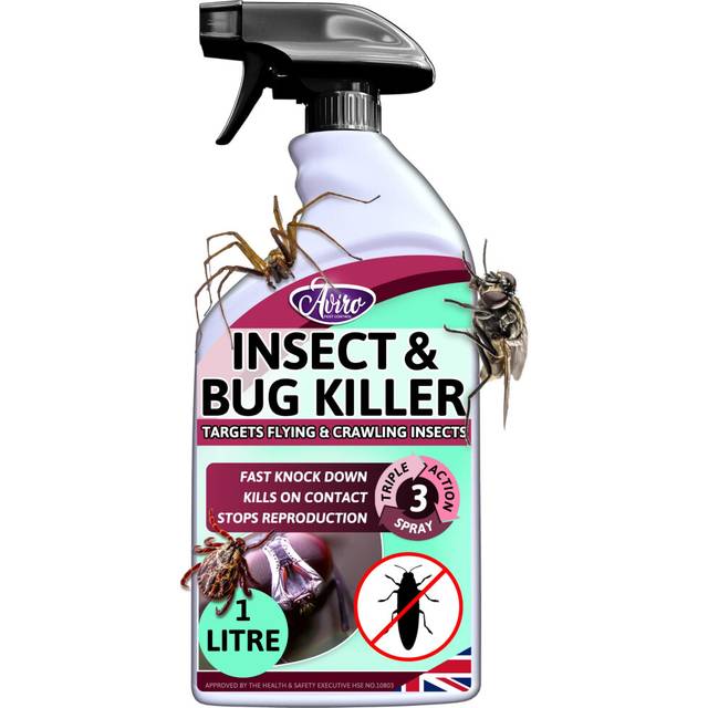 Bug & Insect Killer Spray - Targets Flying & Crawling Insects Inc Ants, Cockroaches, Beetles, Fleas, Mites, Spiders,