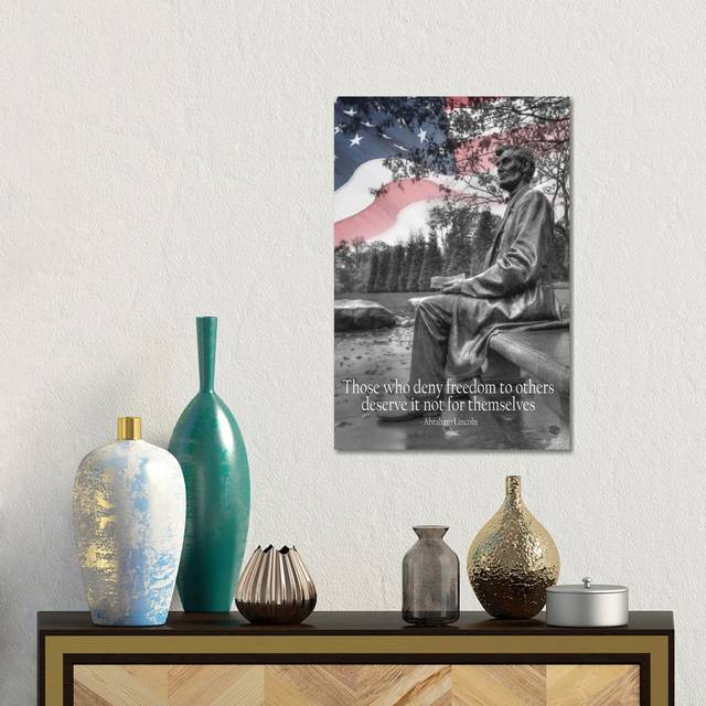 Freedom To Others by Lori Deiter - No Frame Gallery-Wrapped Canvas Giclée on Canvas - White;Grey;Silver;Gray;Orchid Pink (45.72cm H x 30.48cm W)