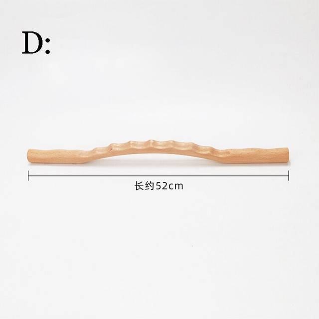 (a-Style 4) Natural Beech Wooden Neck Shoulder Back Massager Scrape Wood Guasha Stick for Massage Gouache Therapy SPA Beauty Salon Health
