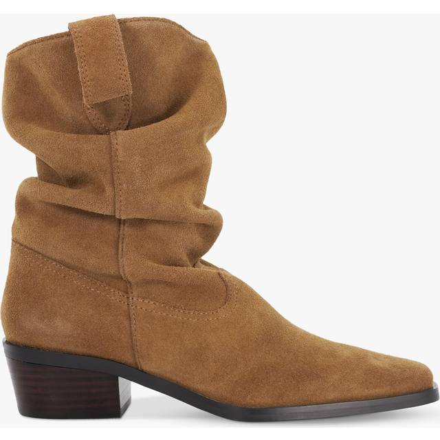'Prims' Suede Ankle Boots - Light Sand - 3
