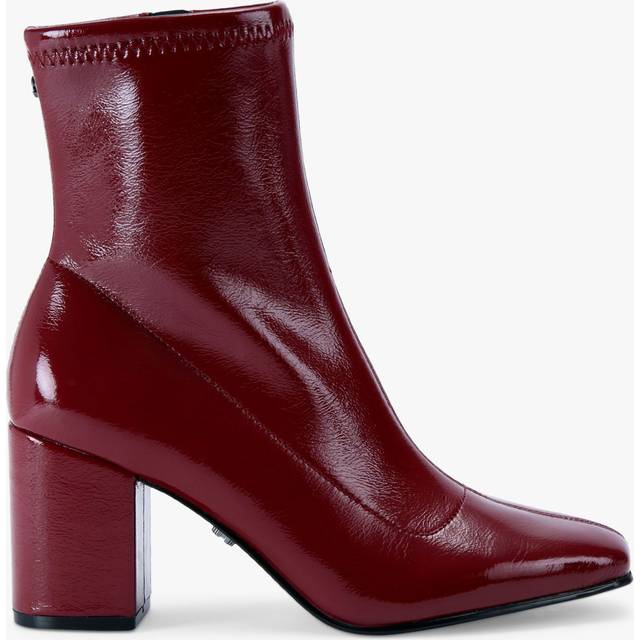 Carvela Strut Patent Block Heel Ankle Boots, Black