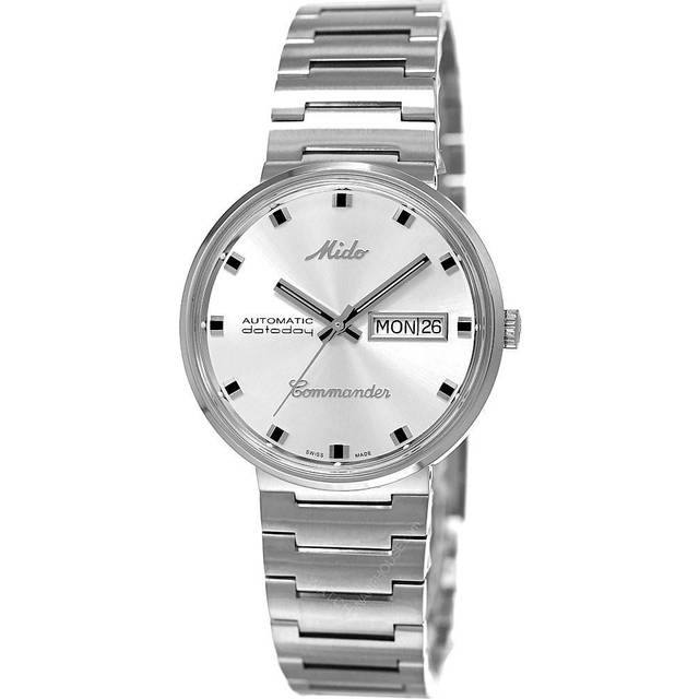 MIDO Commander Vintage 1959 Automatic 37MM Men's Watch M8429.4.21.23 / M842942123 - Silver - 37 mm