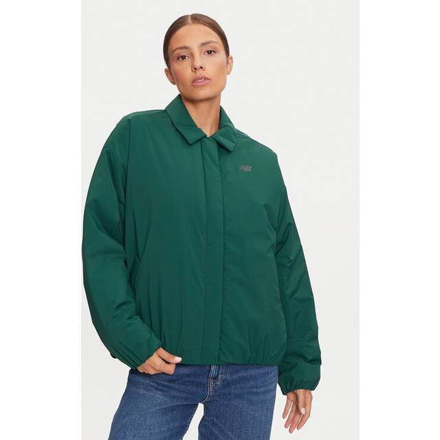 New Balance Women's Coaches Jacket in Green Nylon Woven, size Small
