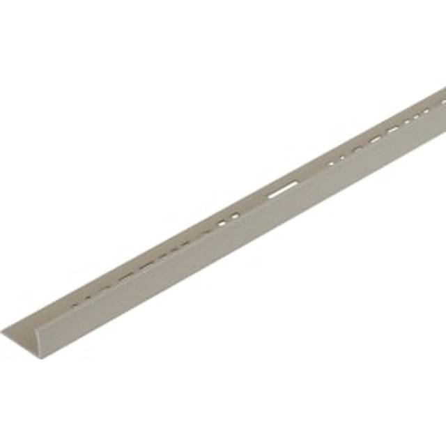 Homelux 10mm Sandstone Metal Straight Edge Tile Trim - 2.5m - Grey