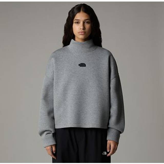 Sweatshirt The North Face Mock Neck Relaxed Sweater Metalic Silver L (L)