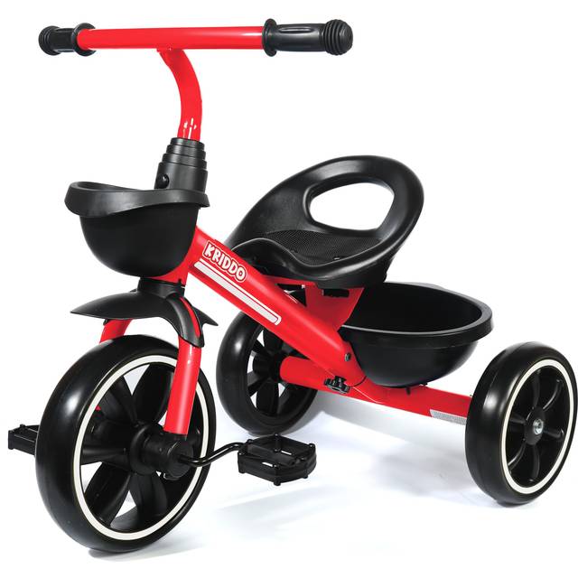 KRIDDO Kids Tricycles Age 24 Month to 4 Years  Trike for 2.5 to 5 Year Old  Gift Tricycles for 2-4 Year Olds  Trikes for Toddlers  Red