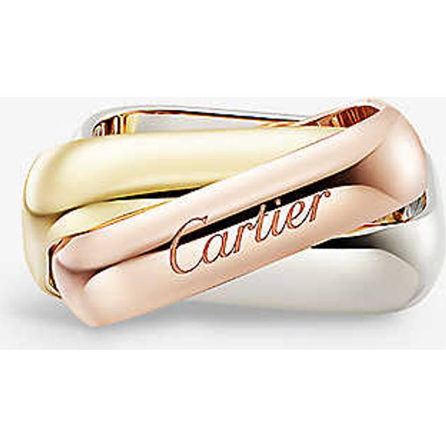 Cartier Large Yellow, White and Rose Gold Trinity Ring - 47