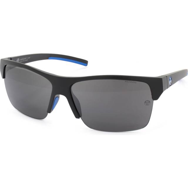 North Sails Unisex Magellano NS057 Sunglasses Plastic Black Grey Squared Polarized