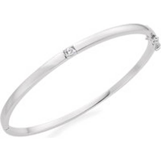Silver Cubic Zirconia Bangle
