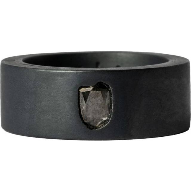 Parts of Four - Sistema Ring - unisex - Oxidised Sterling Silver/Diamond - 7 - Black
