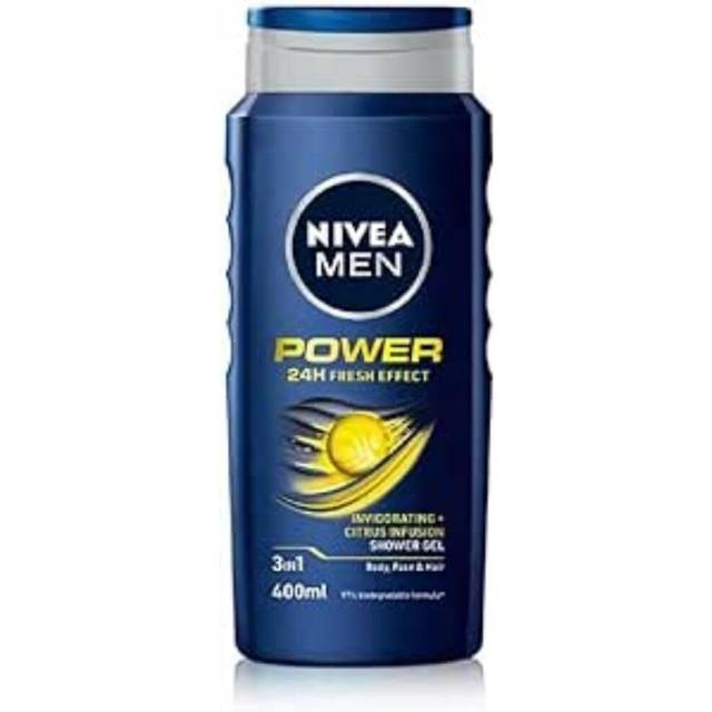 MEN Power Fresh Shower Gel (400ml, Pack of 6), Moisturising Body Wash with Aloe Vera, All-in-1 Shower Gel for Men, Energising NIVEA MEN Shower Gel