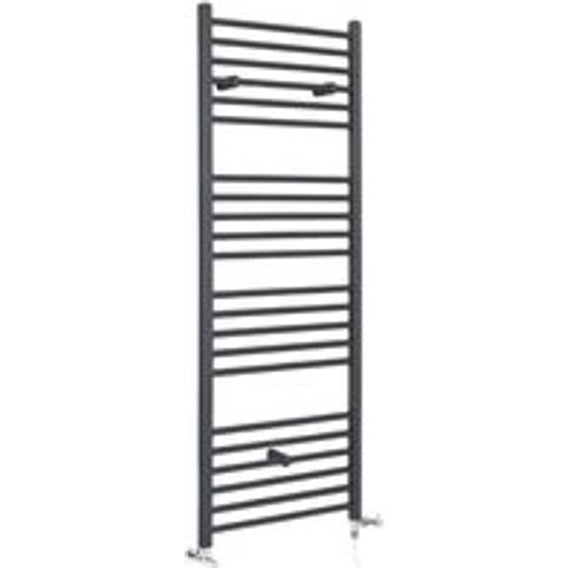 Milano - Artle - Modern Anthracite Dual Fuel Electric Straight Bar Heated Towel Rail Radiator - 1600mm x 600mm