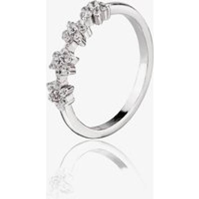 Sterling Silver Cubic Zirconia 4 Stars Cluster Ring R618654 (SIZE 7-M)