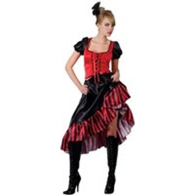 Womens Can Can Saloon Girl Halloween Costume - L (UK 18-20)