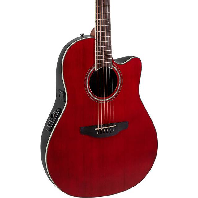 Ovation CS24-RR Celebrity Standard Mid Depth Ruby Red Electro-Acoustic Guitar