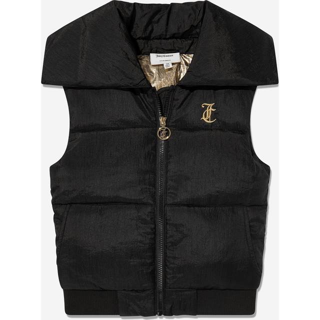 Juicy Couture Girls Black Puffer Gilet - 7-8 year