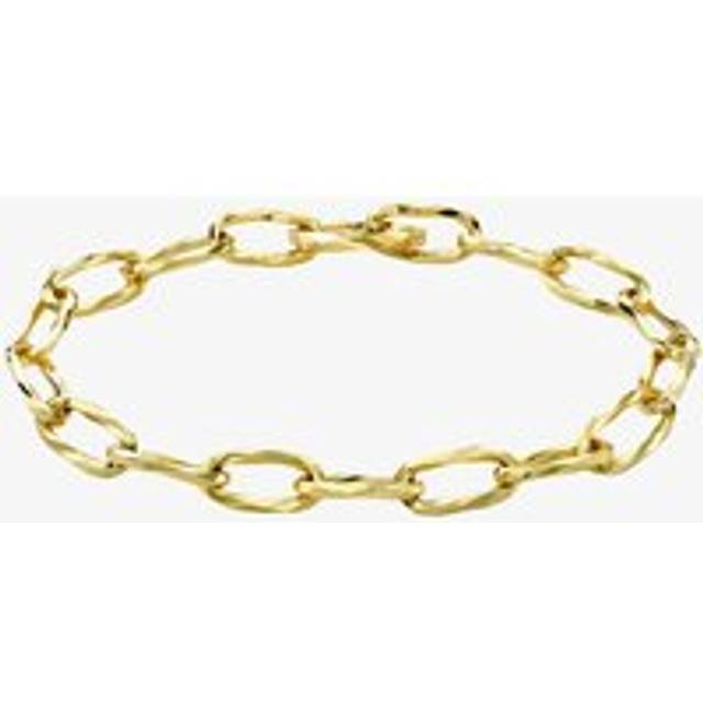 9ct Yellow Gold 7.5 Inch Diamond Cut Oval Belcher Bracelet 1.29.0502