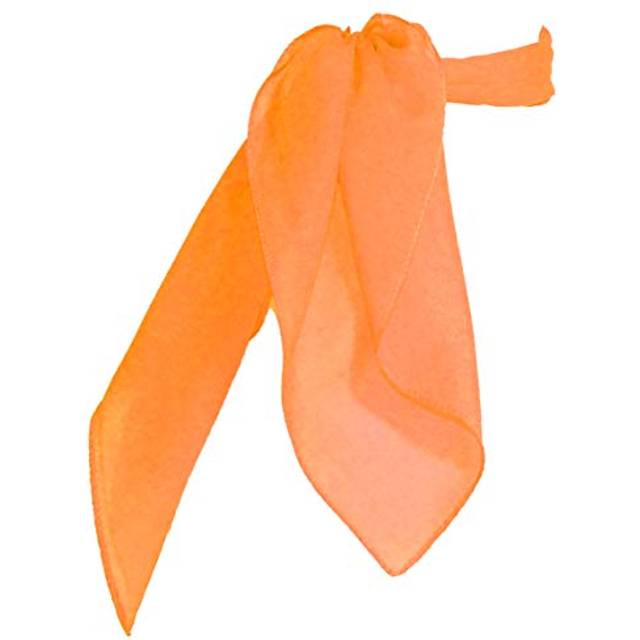 "Hip Hop 50's Shop 1950s Chiffon Scarf Square Vintage Retro Sheer Neck Hair Tie Women Girls Orange (Orange 23"""""""")"