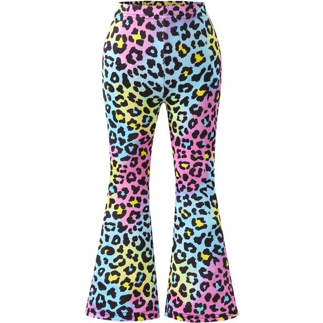 SHEIN Young Girls Fashion Animal Leopard Print Flared Casual Pants, Suitable For Casual Daily Wear, Spring/Summer/Autumn
