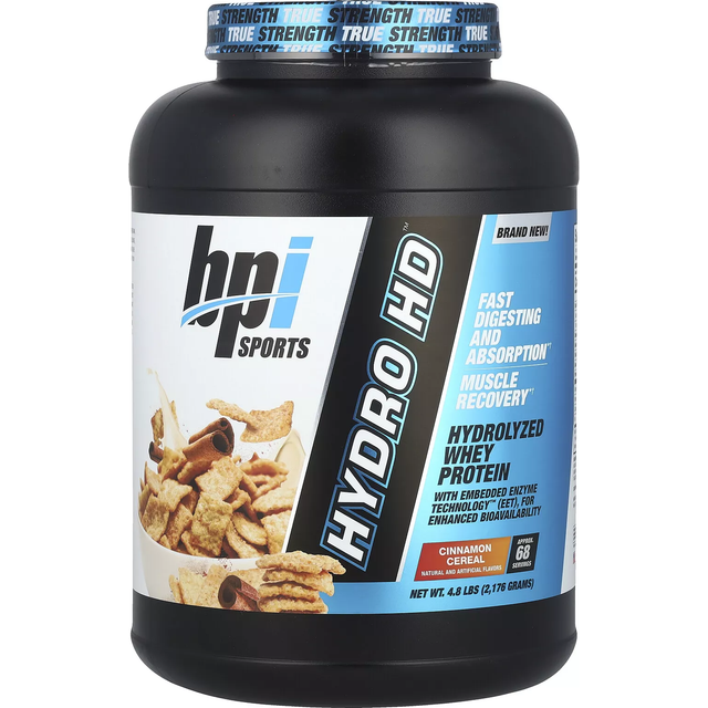 BPI Sports  Hydro HD™  Hydrolyzed Whey Protein  Cinnamon Cereal  4.8 lbs (2 176 g)