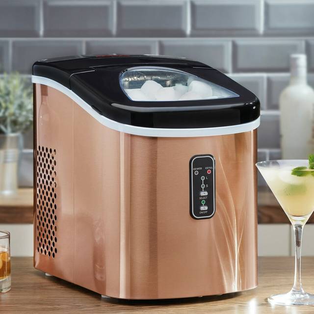 Electric Ice Cube Maker Countertop Machine Automatic Compact Portable - Copper - One Size