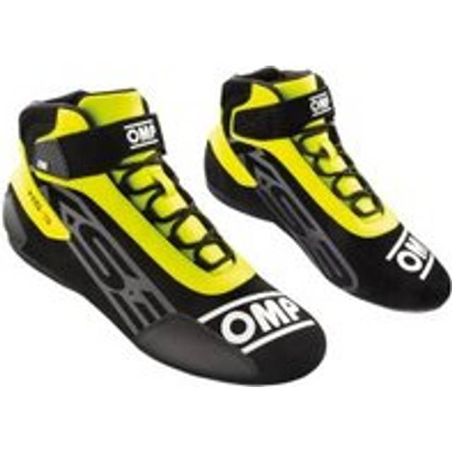 OMP KS-3 Kart Boots - UK 1 / Eur 33, Black / Fluro Yellow