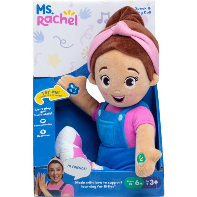 Ms Rachel Speak And Sing Doll Musical Sensory Plush Toy Kids Interactive Gift