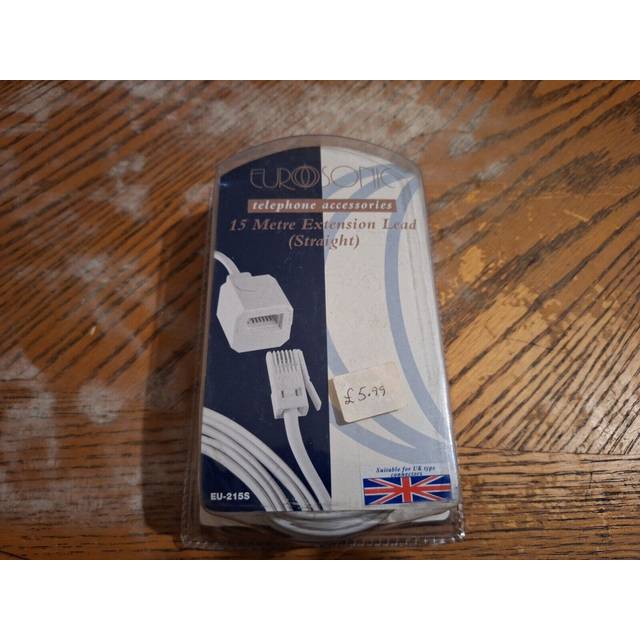 Eurosonic 3m Telephone Extension Lead Cable