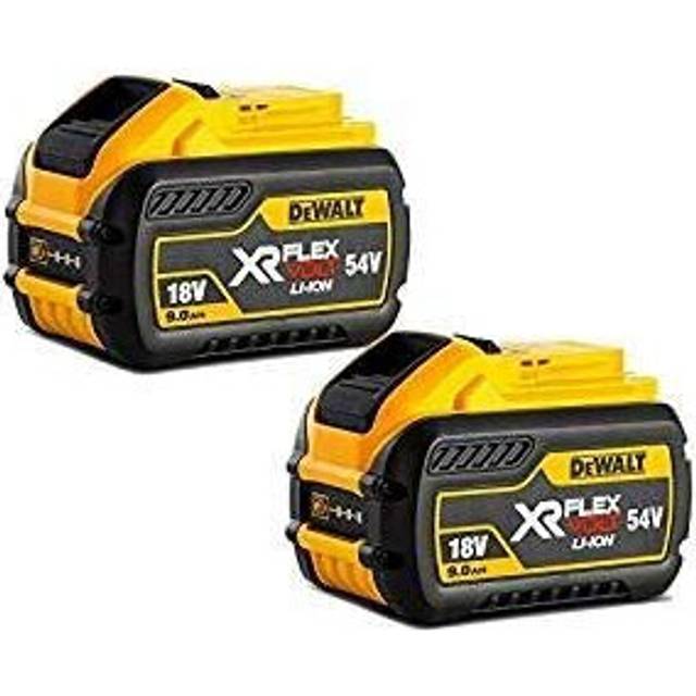 DEWALT DCB547-XJ XR Flex Volt Battery, 18 V, Yellow/Black, Size 9A (Twin Pack)