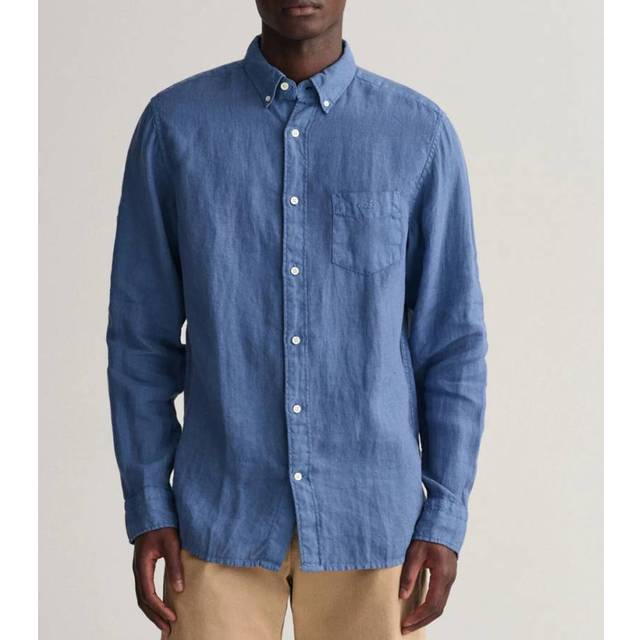 GANT Mens Salty Sea Regular Fit Garment Dyed Shirt - Blue - XXX-Large