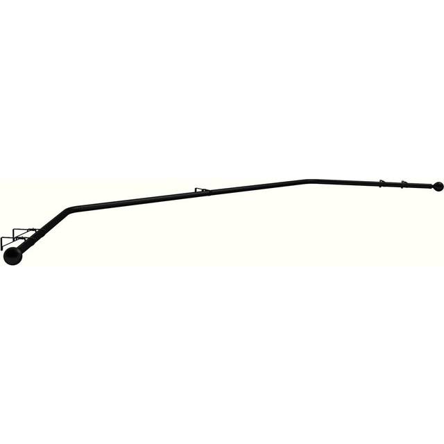 Arkwright Stainless Steel 400cm 0.75cm Bay Window Single Curtain Rod - Black (12.7cm H X 1,016cm W X 20.32cm D)