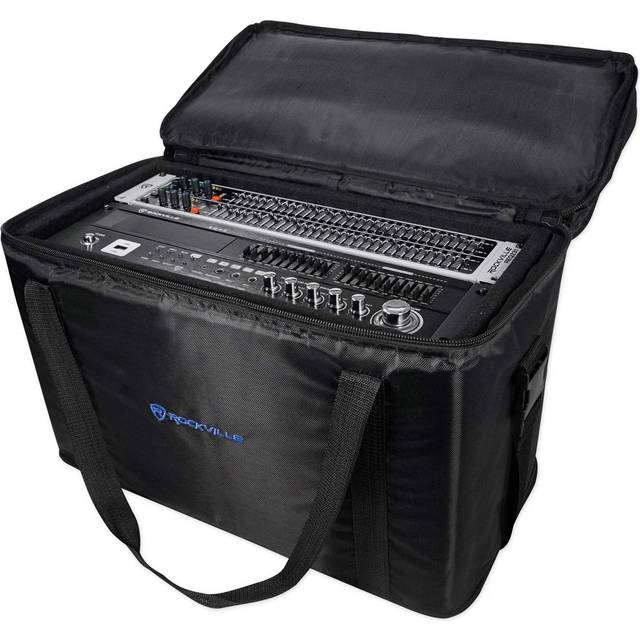 Rockville 5U Rack Bag Double-Sided case with 12 Depth  Shoulder Strap RRB50 Black