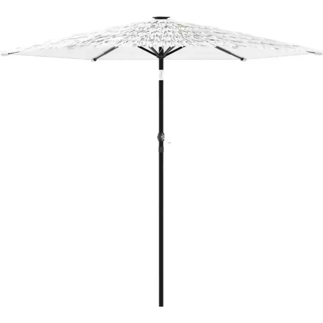 vidaXL Garden Parasol with Steel Pole White 223x223x213 cm