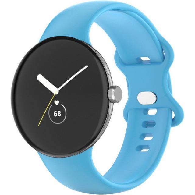 EIDERWOOD Google Pixel Watch 1 / 2 / 3 Silikon Smartwatch Rem - Ljusblå
