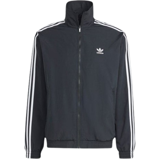 adidas Originals Mens Woven Firebird Track Top - Black, Black, Size M, Men