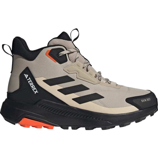adidas För Män TERREX Anylander Mid RAIN.RDY Hiking Shoes, Wonder Beige/Core Black/Orange, 38 2/3 EU