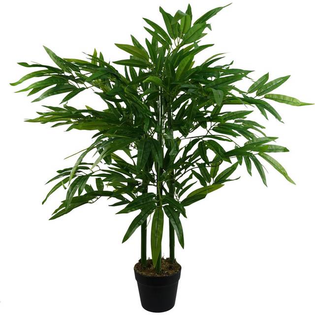 90cm Leaf Design UK Realistic Artificial Bamboo Plants / Trees Green (90cm H X 70cm W X 70cm D)