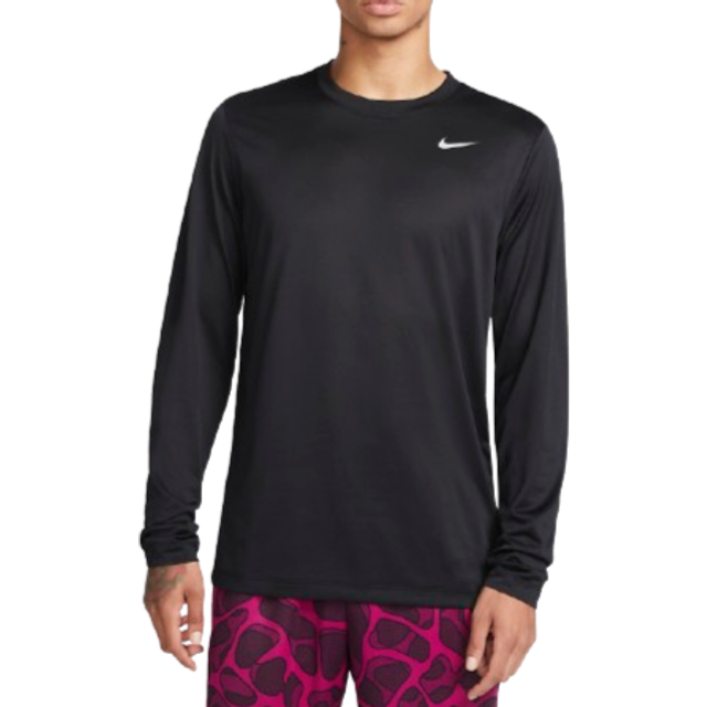 Nike dri-Fit Long Sleeve  Legend Black Mens (Storlek: L)
