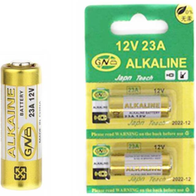 2 st / lott 23a batterier 12v larm-fjärr primärt torrt alkaliskt batteri 21/23 23ga a23 a-23 gp23a rv08 lrv 08 e23a v23ga