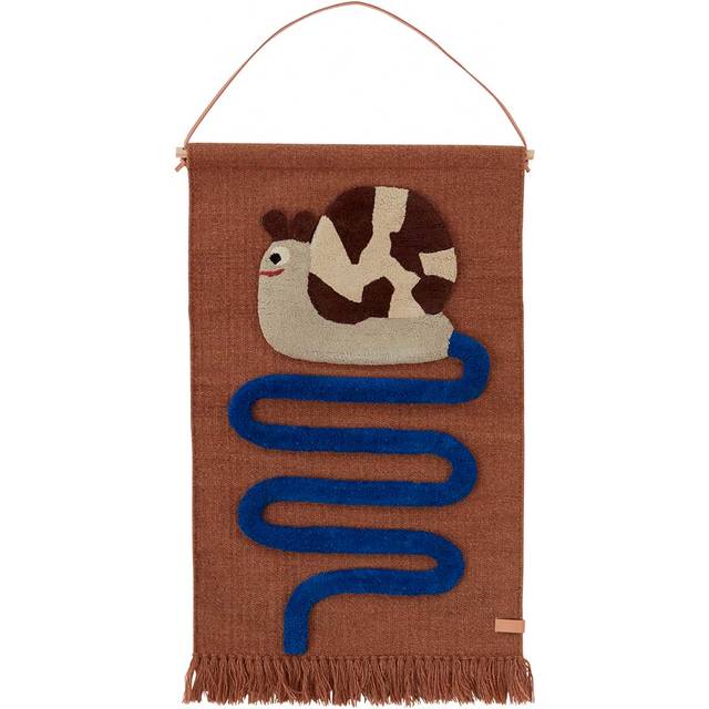 Mini wall rug in wool OYOY Living Design - Marron - 87x50x1,5 cm
