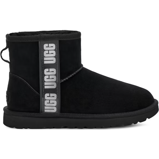 UGG Women's Classic Mini Side Logo Ii Boot  Black  5