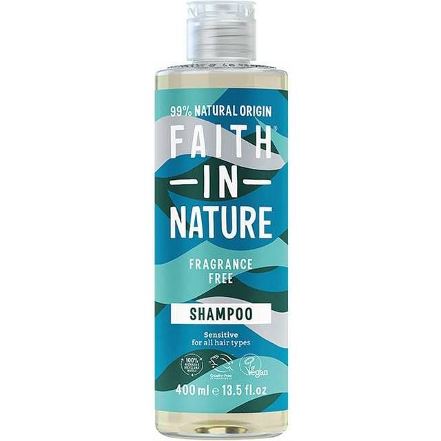 Faith in Nature Natural Fragrance Free Shampoo, Sensitive Vegan & Cruelty Free, Parabens and SLS Free, for All Hair Types, 400 ml