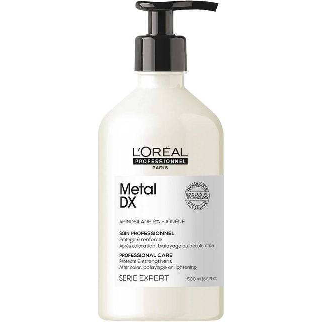 L'Oréal Professionnel hårschampo för färgat och skadat hår, långvariga färger och glans, serie expert, Metal DX-schampo, 500 ml