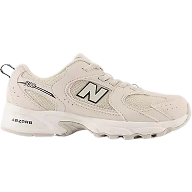 New Balance Kids' 530 Bungee in Beige/Black Synthetic, size 11